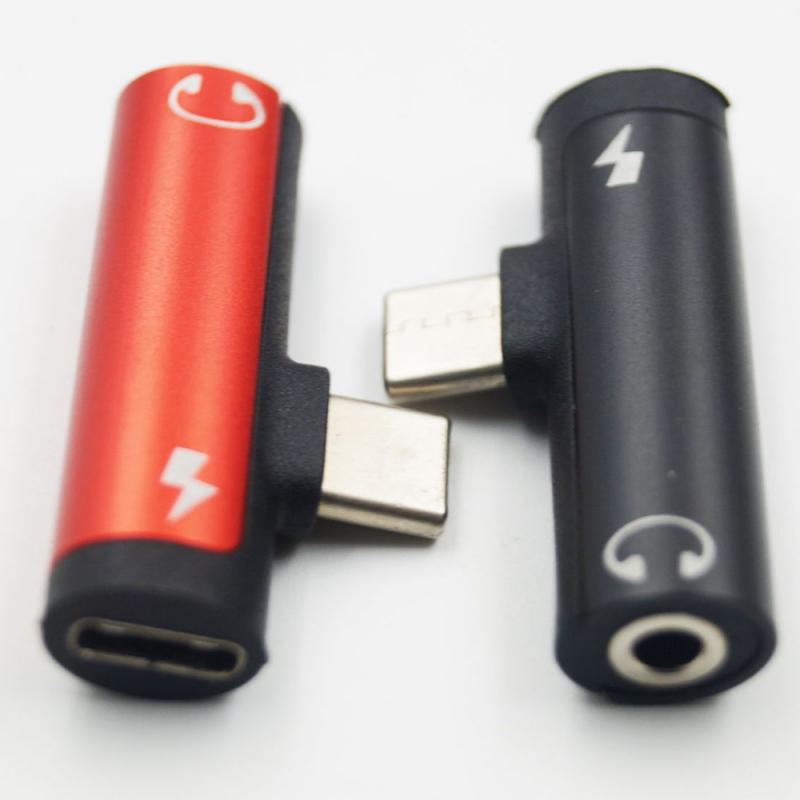 2 In 1 Typ C Zu 3,5mm Jack Kopfhörer Lade Konverter USB Typ-C Audio Adapter für Samsung s20 Xiaomi Huawei P20 Pro Typ C