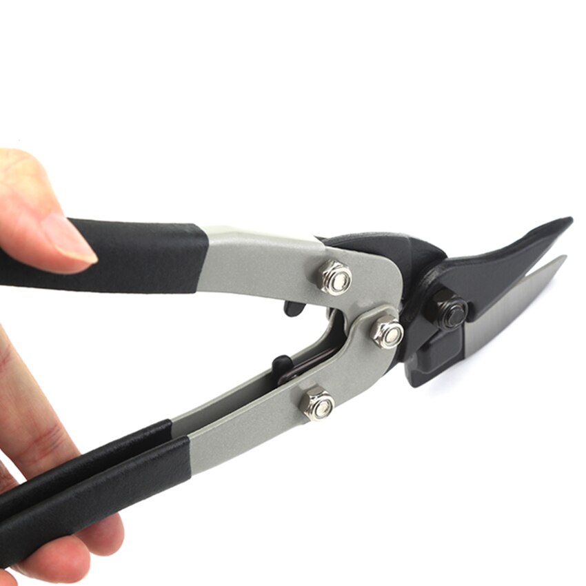 Aviation Scissors Regular Tin Cutting Shears for Packing Straps, Fabric, Iron Sheet, Thin Aluminum, Aluminum Tape, Wire, CR-V