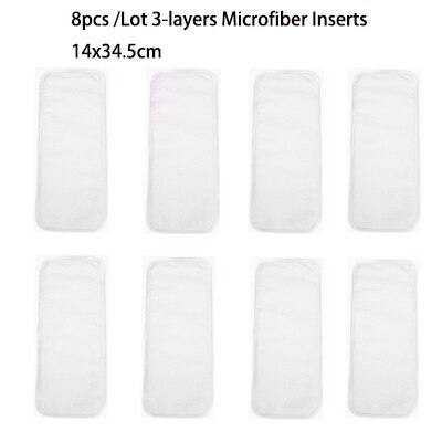 Chinese Year Diaper 4pcs/Set Polyester Baby Diaper Cloth Covers Nappy Reusable Cloth Diapers Adjustable 0-2 Years: 8pcs Inserts