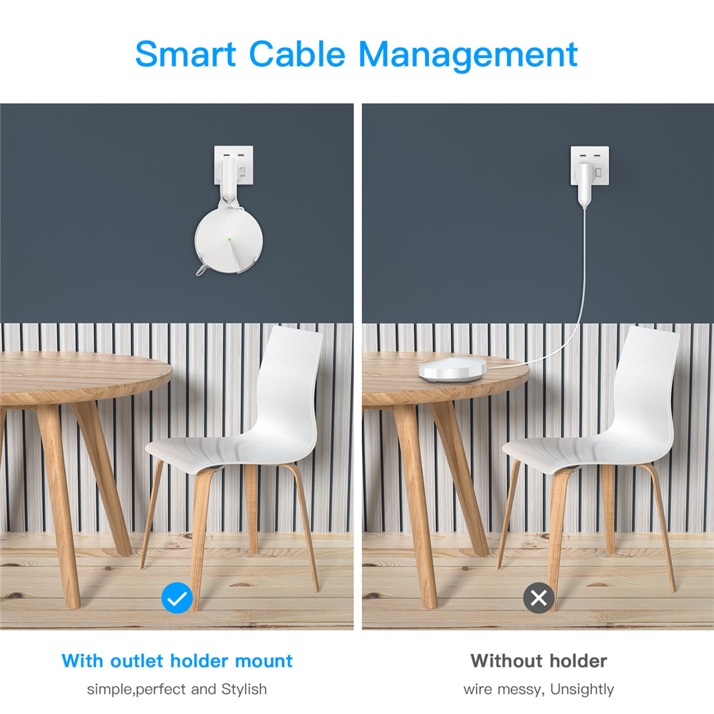 Väggfäste hållare kompatibel med tp-link deco  m9 plus mesh wifi-system elegant robust wifi router hylla väggmonterad fäste