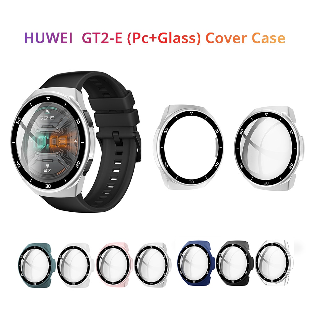 Pc Met Glas Case Voor Huawei Horloge Gt2e Gehard Glas Film Gevallen Volledige Cover Hd Bumper Voor Huawei Horloge Gt2e beschermende Shell