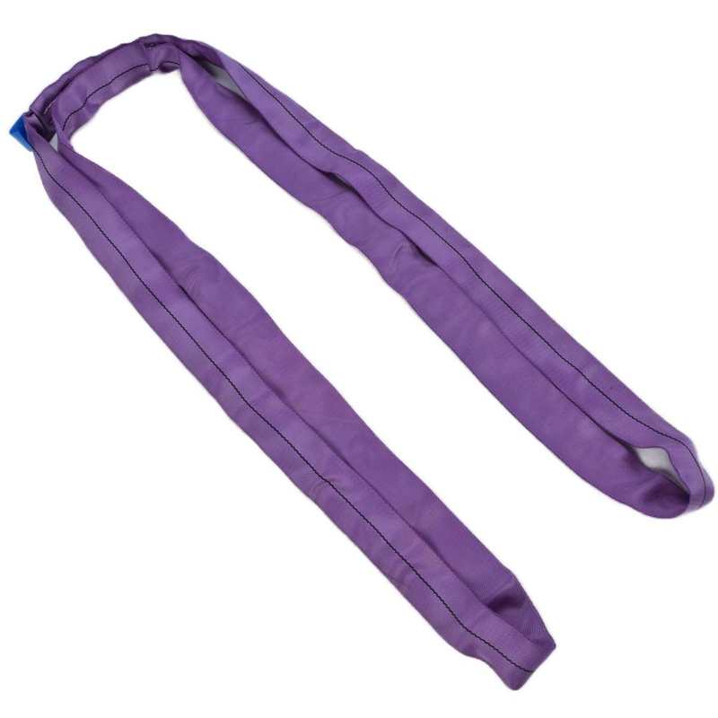 Round Lifting Sling 1T Load Endless Slings Wear Resistant for Construction Works for Machinery Equipment Crane Rigging