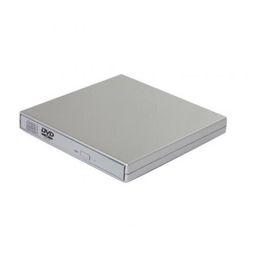 Usb ekstern cd-rw brenner dvd/cd-leser spiller optisk stasjon til bærbar datamaskin: Sølv