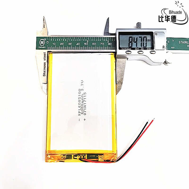 Liter Energie Batterij 37v6000 Mah 6085100 Poly Grandado 6204