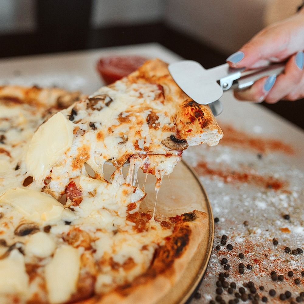 Arrivals 3-in-1 Stainless Steel Pizza Cutter Great Pizza Knife Serving Spatula Multi Kitchen Tools