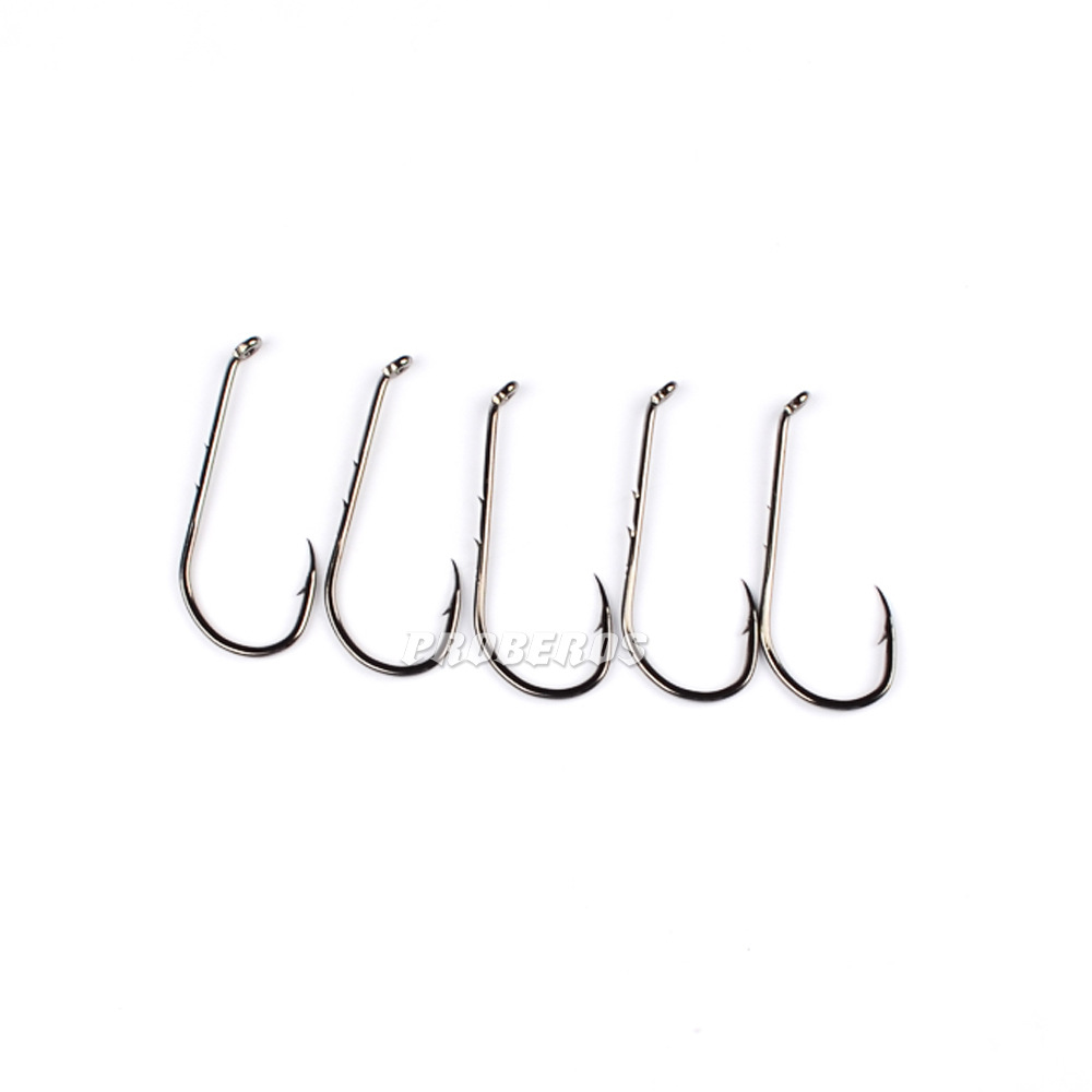 10pcs Barbed high carbon steel single hook Bait HookBarbed Fishing Hooks Sea Worm sofe lures Single Hook Set Fishing