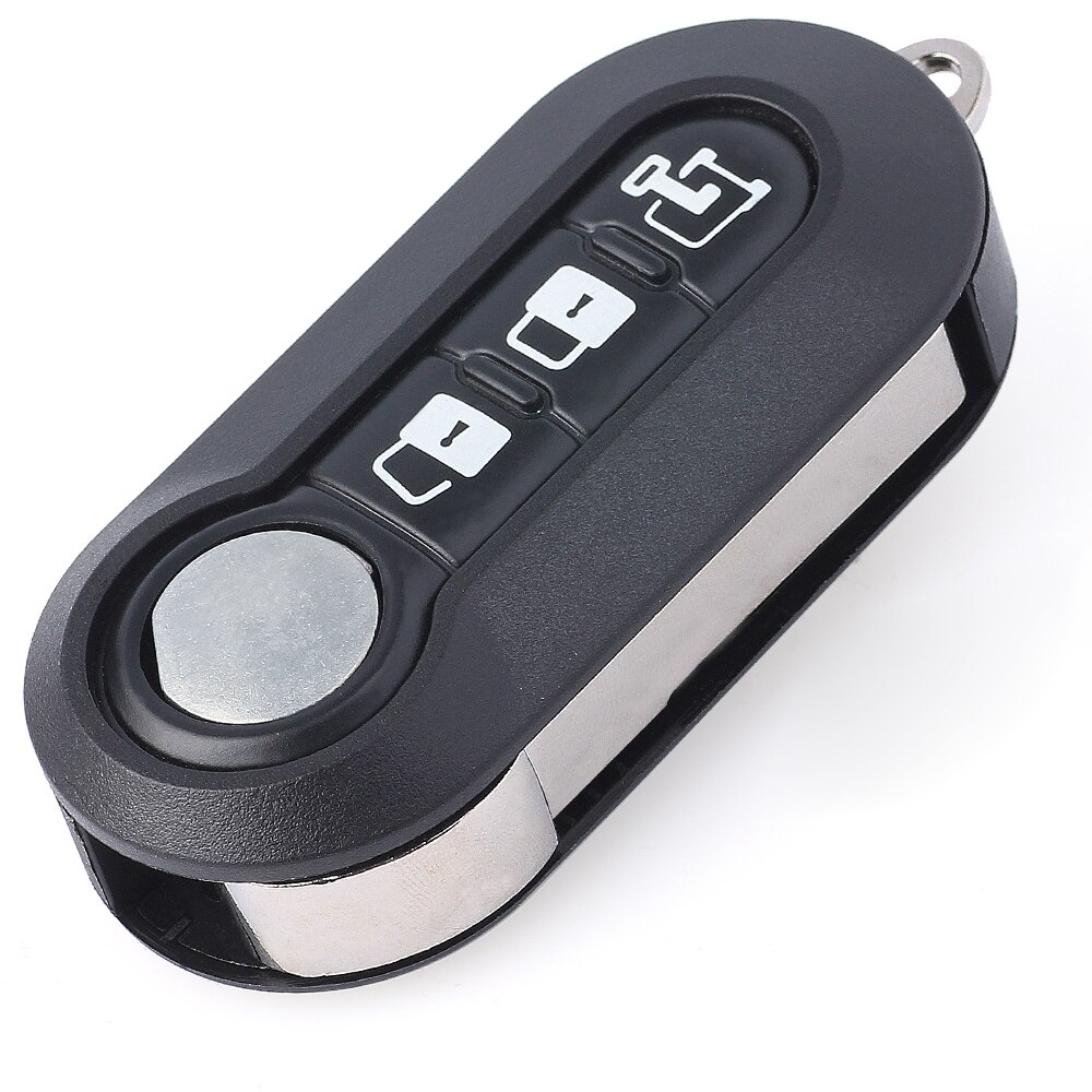 Keyecu Flip Remote Key Case Shell Voor Fiat 500L Mpv Ducato, Voor Citroen Jumper, Voor Peugeot Boxer, fob 3 Button - P/N: RX2TRF198