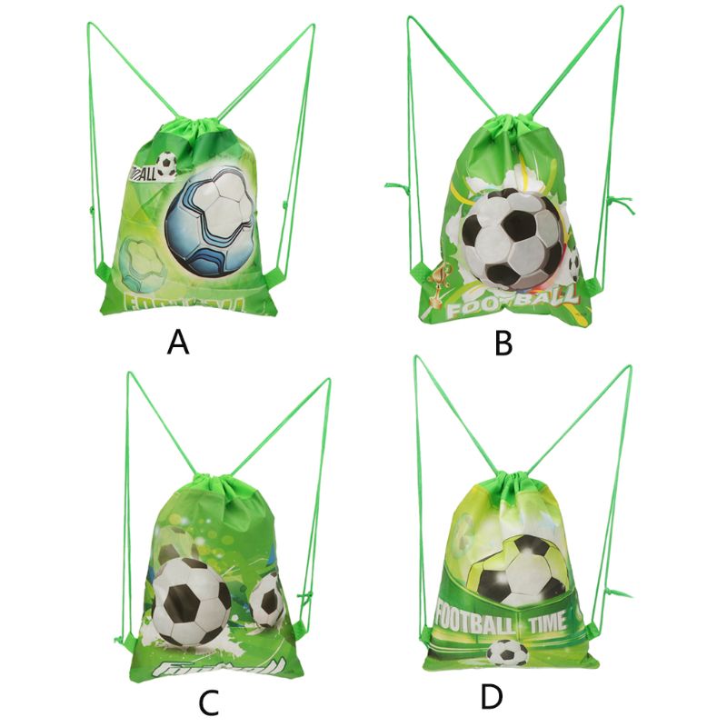 Fodbold opbevaringspose ikke-vævet stof snor taske udendørs sport gym rygsæk
