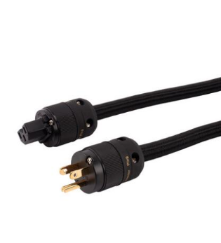 Audiocrast P110 Silver Plated Audiophile AC Power Cable Pure Black Power Cord Cable HIFI HI END Schuko US: US power cable / 2m