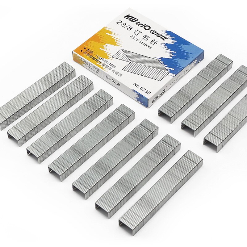 Heavy Duty Staples 23/8 1000pcs Metal Silver Standard Staples 23 / 8 Paper Stapler Staples Office Bookbinding Supplies