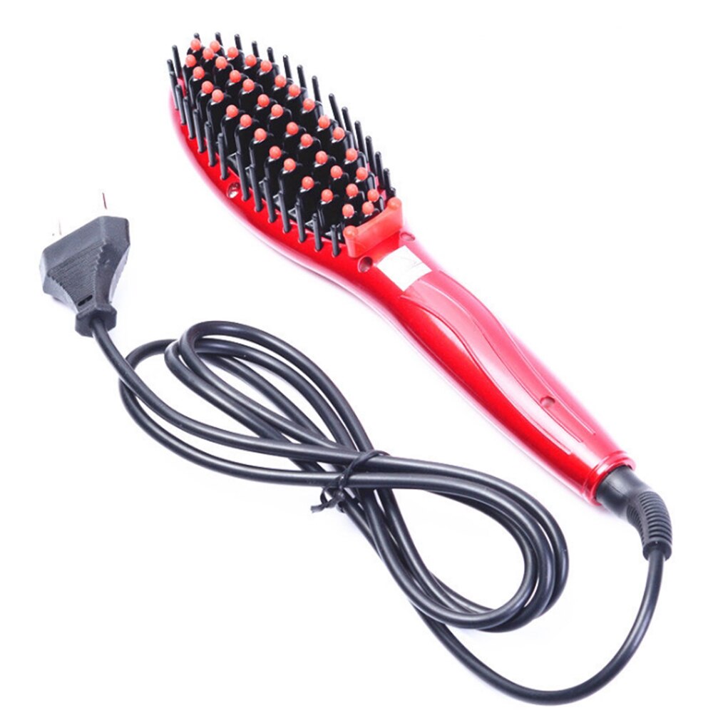 Hottest Ceramic Electric Hair Straightening Brush Hair Straightener Comb Girls Ladies Wet & Dry Hair Care Styling Tools