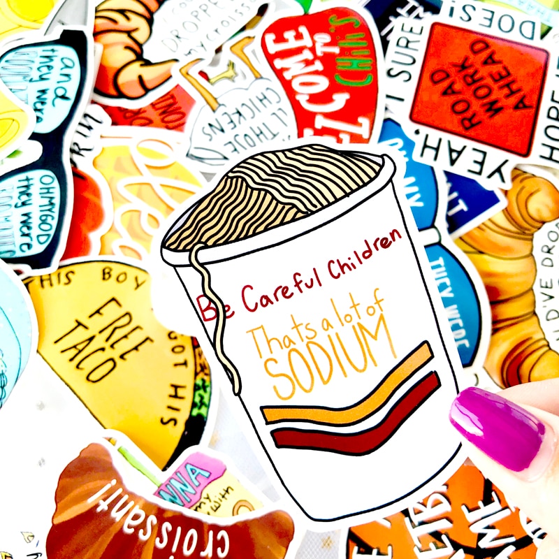 67pcs VSCO Girl Cartoon Fruit Stickers Food For Luggage Laptop Skateboard Motorcycle Bike Car Guitar Fridge Decal Sticker