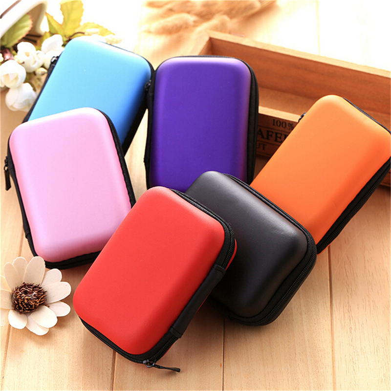 Mini Cosmetic Bags Case For Headphones Earphone Earbuds Carrying Hard Bag Box Case For Keys Coin Travel Earphone Accessories