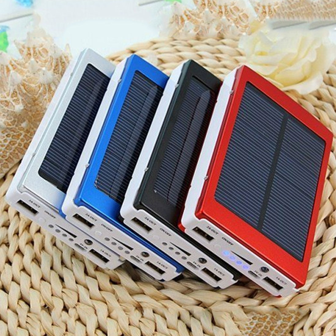30000mAh Langdurige Solar Batterij Draagbare Oplader Dual Output USB Externe Batterij Hoge Capaciteit voor Mobiele Telefoon Solar