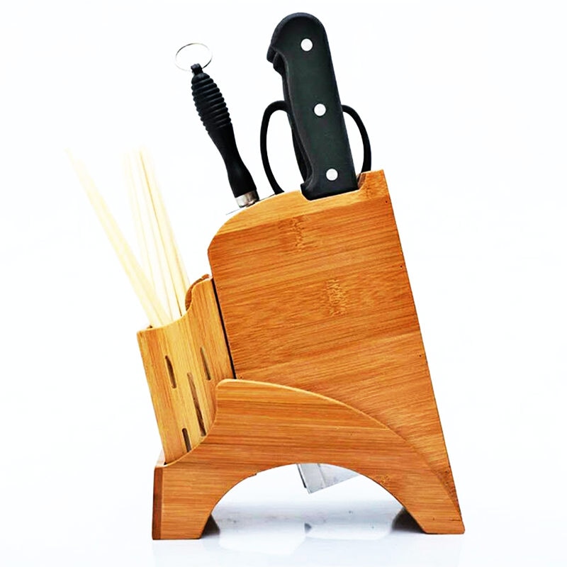 Multifunctional Knife Holder Natural Bamboo Kitchen Supplies Knife Storage Bamboo Holders Chef Knife Block Universal Knife