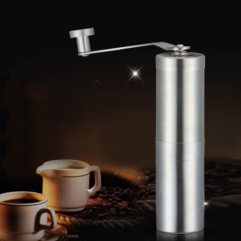 Top rustfri stål manuel kaffekværn sæt kaffemølle metal hånd kaffekværn maskine bærbart kaffeværktøj