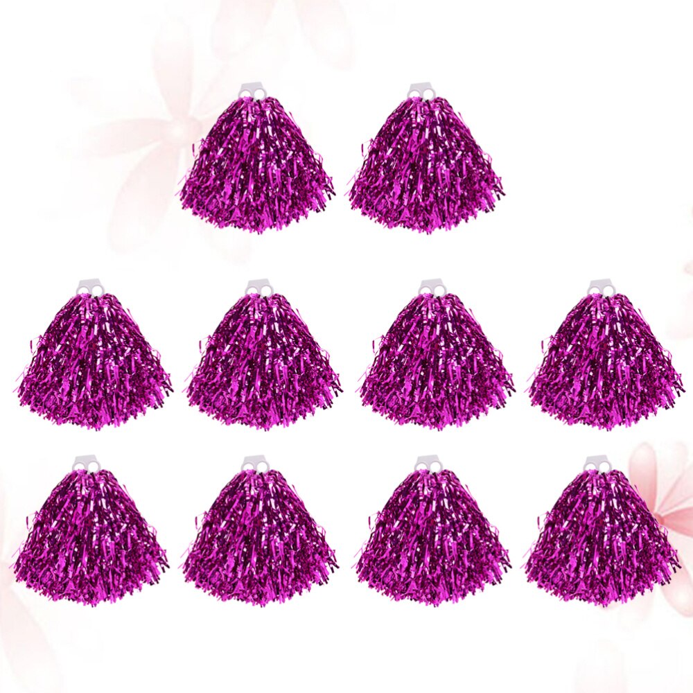 10 Pcs/5 Pairs 50G Juichen Ballen Squad Spirited Fun Cheerleading Kit Cheer Poms Cheerleaders Supples Met Ring voor Comp: Purpel