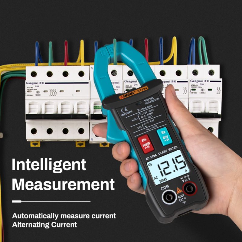 POROMETISTO Digitale klemmultimeter, T-RMS 6000 counts, 600A Spanningstester met VFD, LOZ, CM06 Stroomtang, meet NCV, AC/DC Spanning, Stroom, Continuïteit, Capaciteit, Frequentie, Weerstand