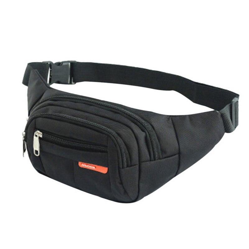 Loozykit crossbody tasker mænd lynlås solid talje taske læder skuldertasker bryst taske usb med hul tilbage håndtaske pakker pung: 06