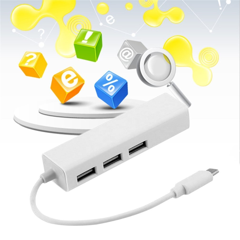 Hoge kwaliteit usb 3.1 type c usb-c meerdere 3- poorts hub met ethernet netwerk lan-adapter