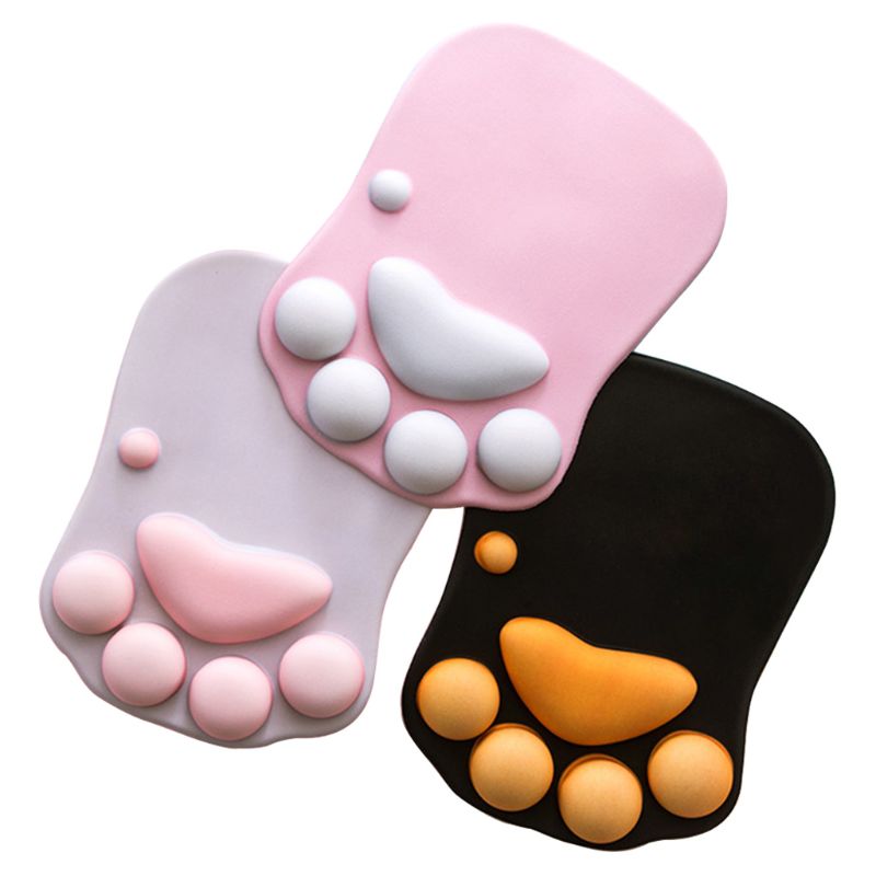 Leuke Anime Kat Poot Muismat Antislip Silicone Soft Muizen Mat Pc Computer Muismat Met Polssteun Polssteun ondersteuning Gaming Mat