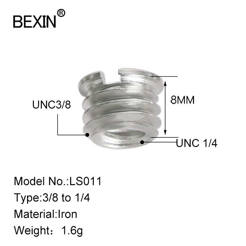 Camera Conversie Schroef Moer 1/4 &quot;Schroef 3/8&quot; Schroef Montage Adapter Schroef Voor Camera Quick Release Plaat Statief monopod: LS011   1PC