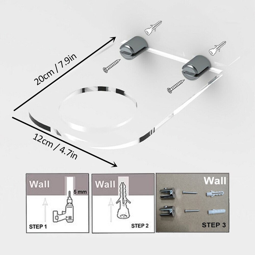 Set of Football Display Stand Acrylic Basketball Wall Mount Ball Supports Bracket Holds for Footballs Basketballs Volleyballs