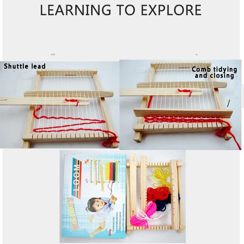 Klassieke Handgemaakte Weefgetouw Kids Baby Educatief Speelgoed Houten Craft Traditionele Pretend Voor Kind Spelen Breien