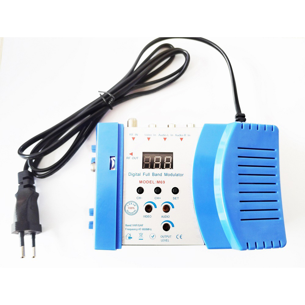 HD Modulator M69 Digital Compatible RF PAL/NTSC Frequency Transmitter Computer Accessories EU Plug 100-240V
