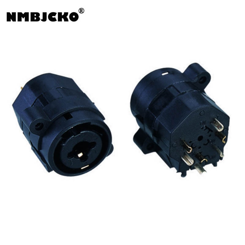 NMBJCKO 10 stücke Combo blatt 6,35 jack stereo weibliche oder 3 pin xlr chassis d standard ohne schloss