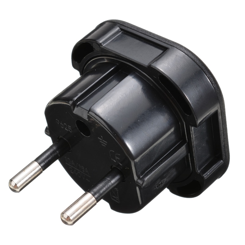 1pc Universal Travel UK To EU Adapter Socket Black Plug Adapter 10A/16A 240V Onsale