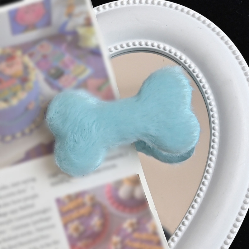 Horquilla con flequillo lateral para citas diarias, nueva pinza para con forma hueso perro peluche, pasadores