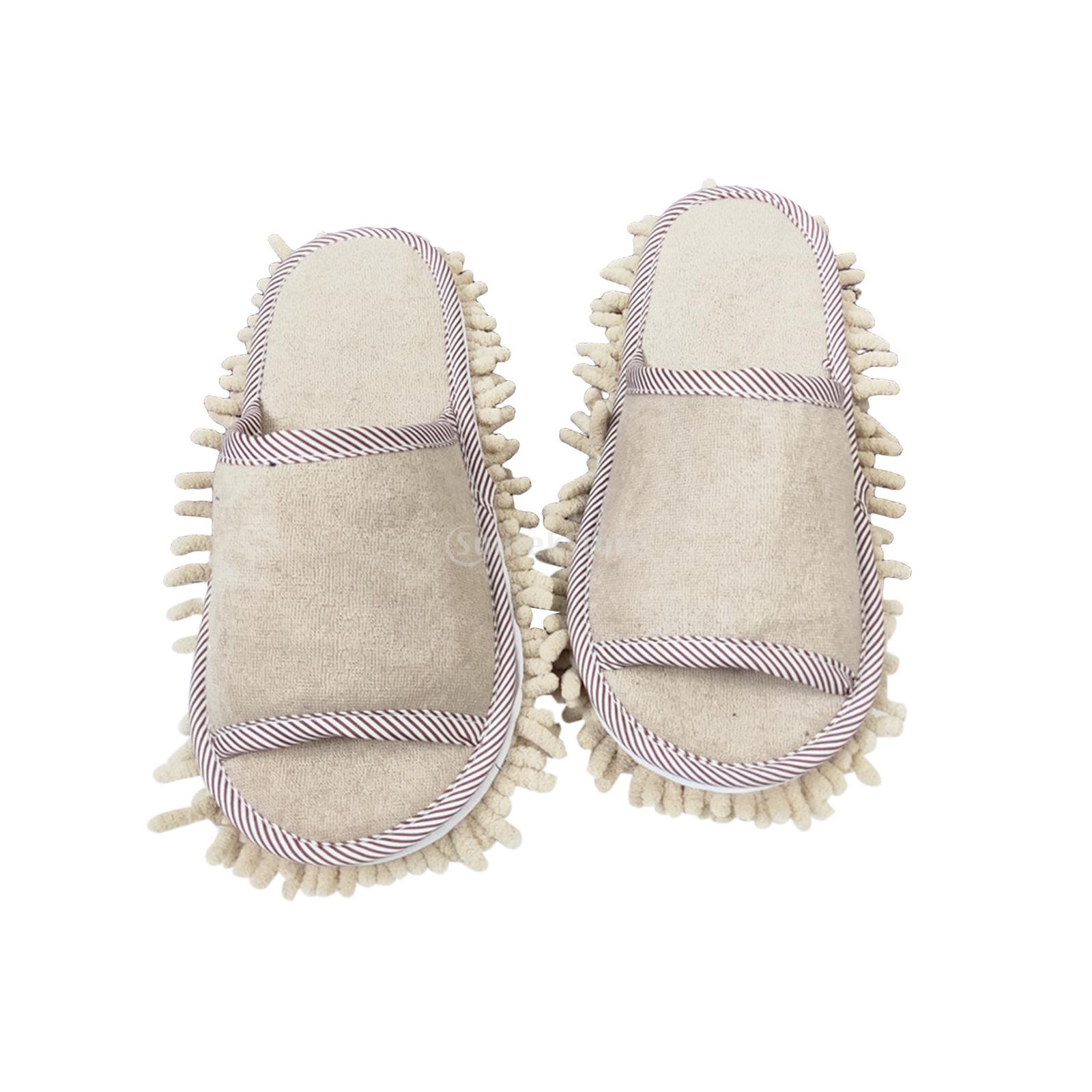 1 Pair Microfiber Mop Slippers Detachable Cleaning Tool for Home Dusting Moping Unisex Soft Brooms Household Washable Durable: MULTI