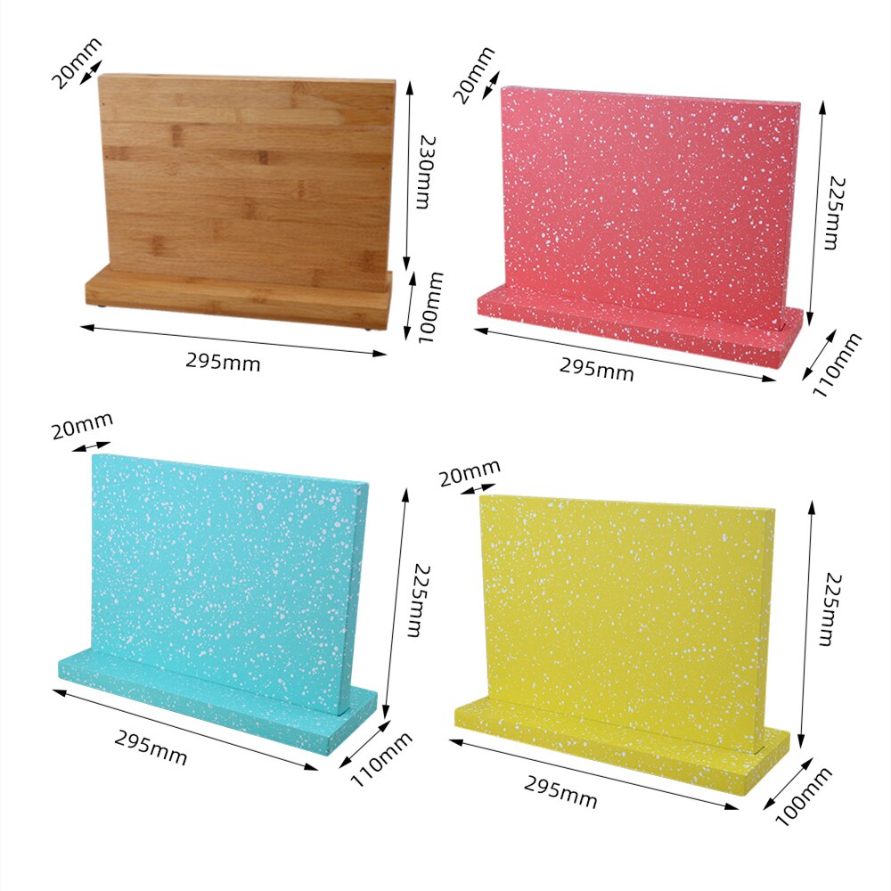 Kitchen Knives Organizer Holder Magnetic Stand Block Wood or Plastic Kitchen Knives Storage Large Capacity Knife Rack 5 Styles