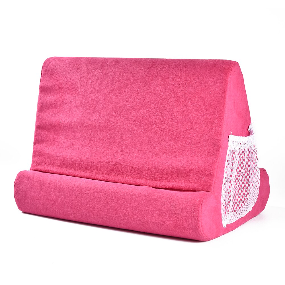 Portable Folding Tablet Holder For iPad Reading Bracket Soft Pillow Lap Stand Tablet EReaders Smartphones Books Magazines Rack: Hot Pink Type B