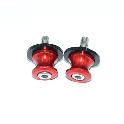 Tornillos deslizantes de aluminio para motocicleta, soporte de carrete basculante para Yamaha YZF R6, 1999, 2000, 2001, 2002, 2003, 2004, 2005, 2007, 6mm: RED M6