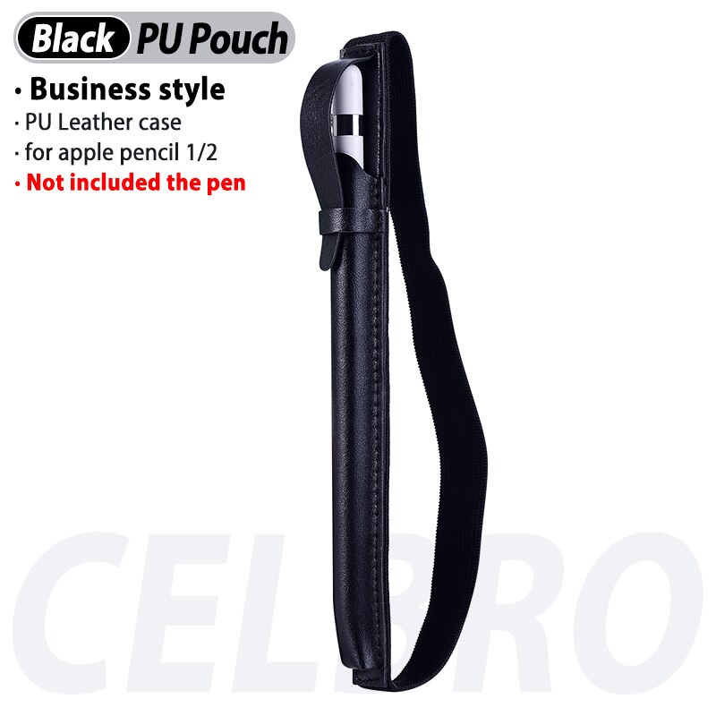 Capacitieve penhouder voor capacitieve pen touchscreen drie kleuren penhoes tablet potloodhouder beschermhoes etui: Zwart