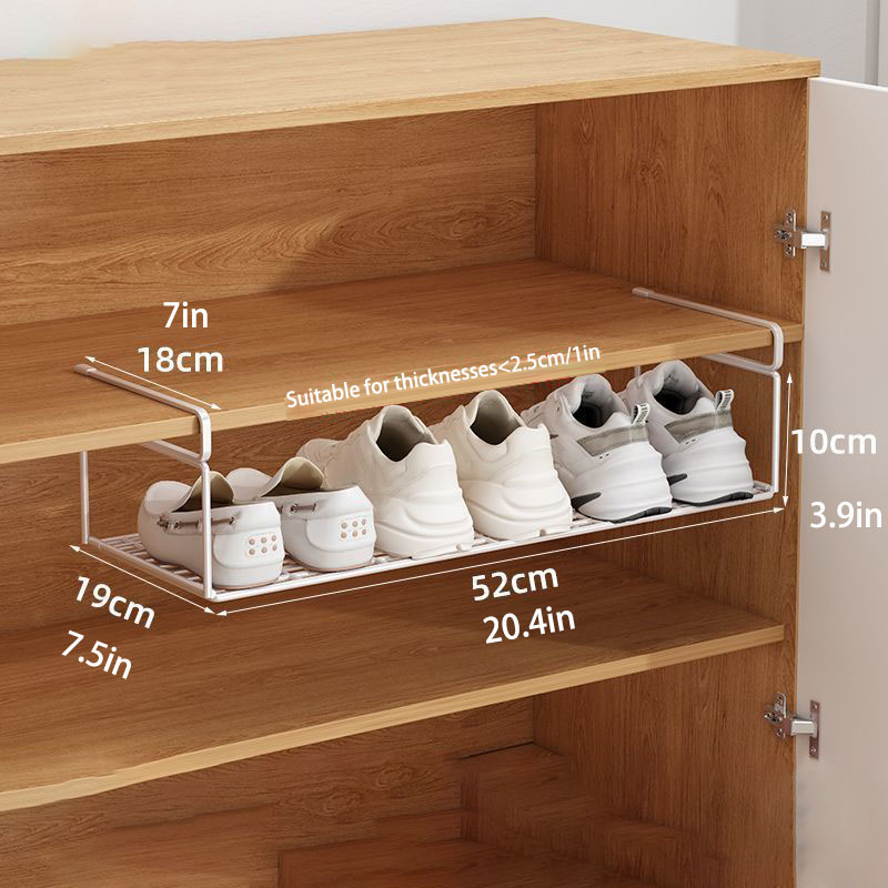 1/2pcs Layered Shoe Rack Home Dorm Office Shoe Cabinet Partition Artifact Space Saving Shoe Storage Shelf: Orange