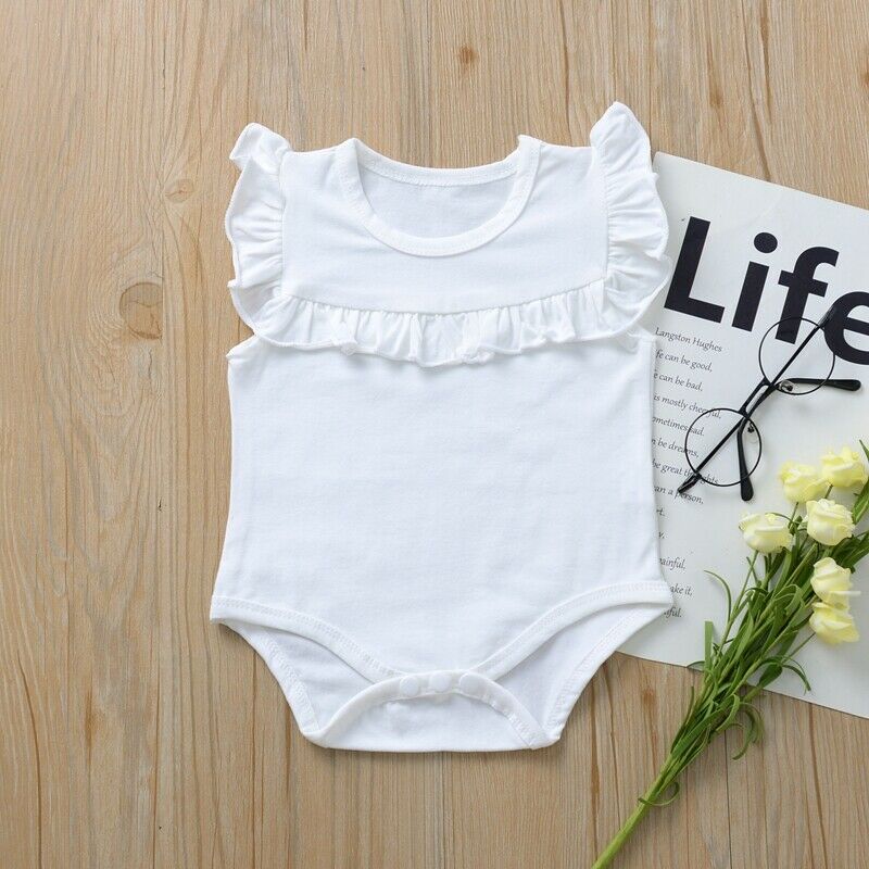 Infants Baby Girl Clothes Sleeveless Cotton Romper Jumpsuit Playsuit Outfit Set