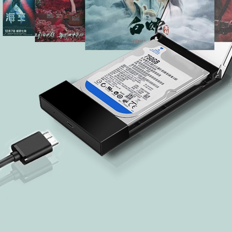 2.5 Inch USB 3.0 SSD Hard Drive Disk Box High Speed External HDD Enclosure Case R9CB