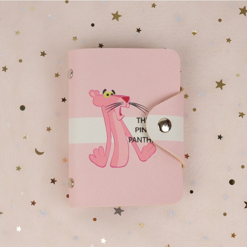 Lindo tarjetero Cartera de tarjeta de crédito Paquete de tarjetas de identificación para crédito dibujos animados femeninos gato unicornio Multi-Tarjeta Bit PU funda de tarjeta de cuero: 8