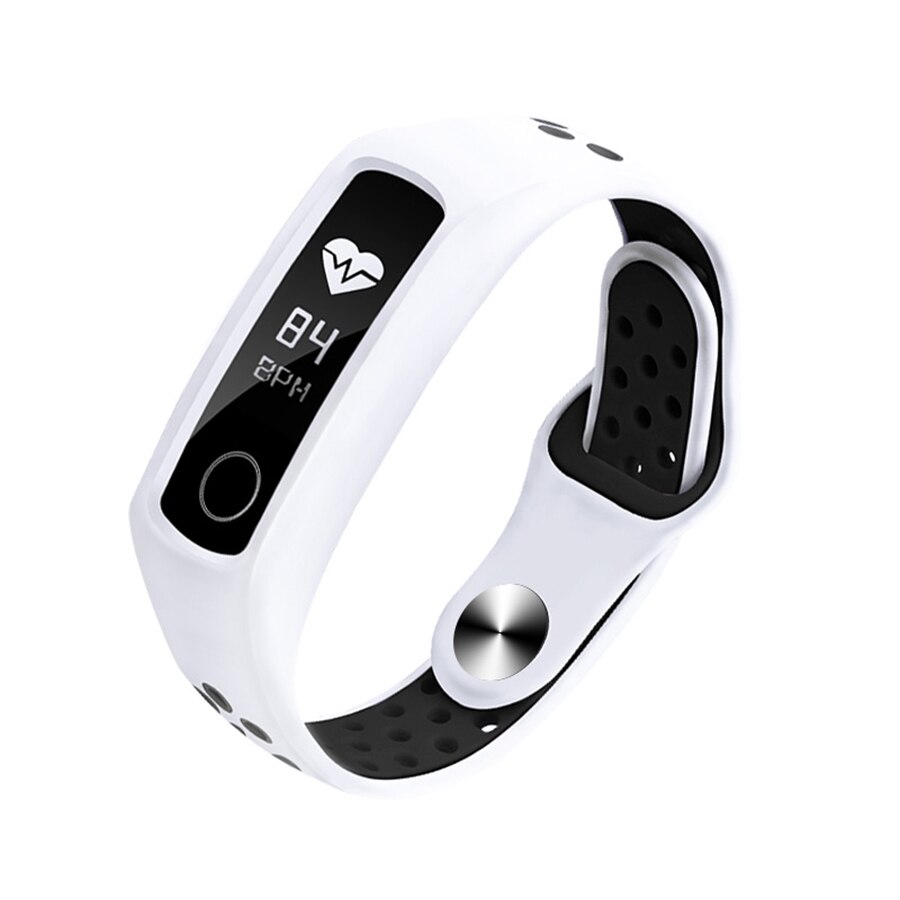 Pulseira de silicone para huawei honor band 4 5 pulseira inteligente para honor band 5 acessórios de relógio: white black / for Honor Band 5