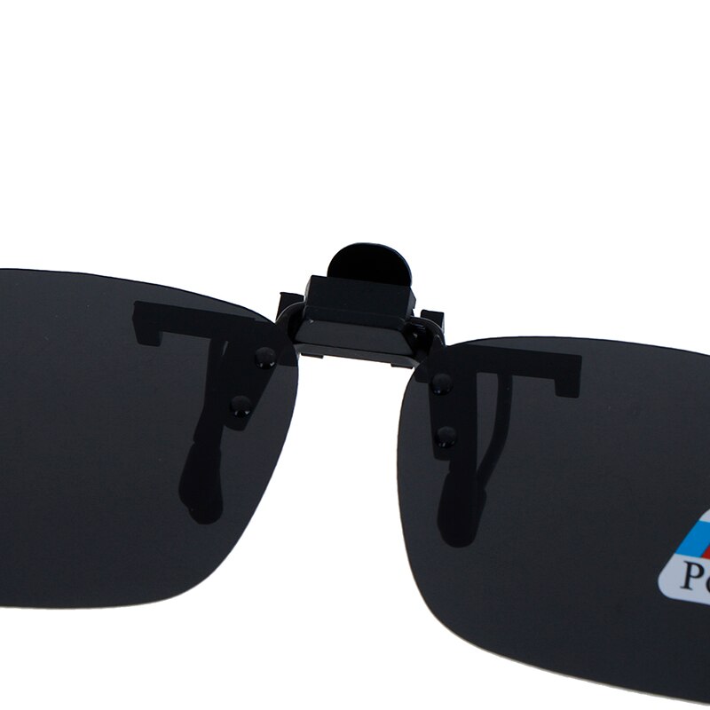 Clip-on polariseret dag nattesyn flip-up linse kørebrille solbrilleholder