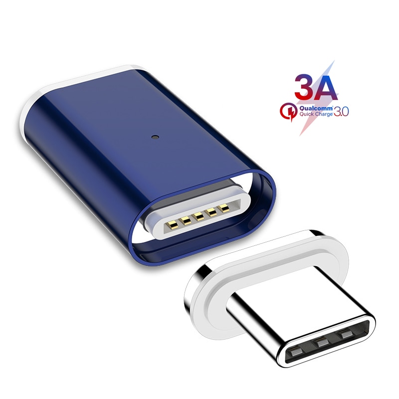 Adaptador magnético de datos de carga rápida para iPhone, XS, MAX, XR, SAMSUNG, S10 +, XIAOMI, HUAWEI, OnePlus