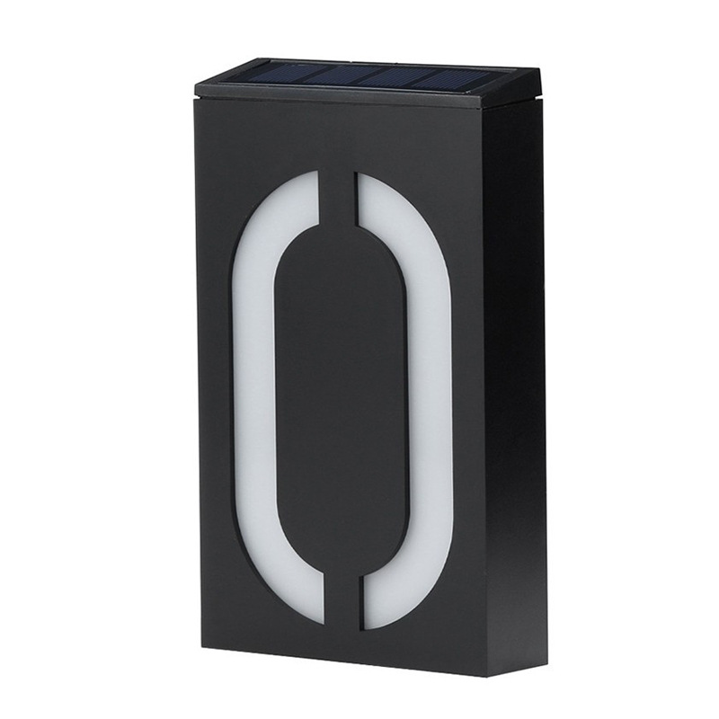 Lampe de porte murale solaire | Étanche, numéro maison, Plaque d'adresse pour porte d'hôtel, boîte aux lettres, Plaque numérique, lampe de porte murale: Marron