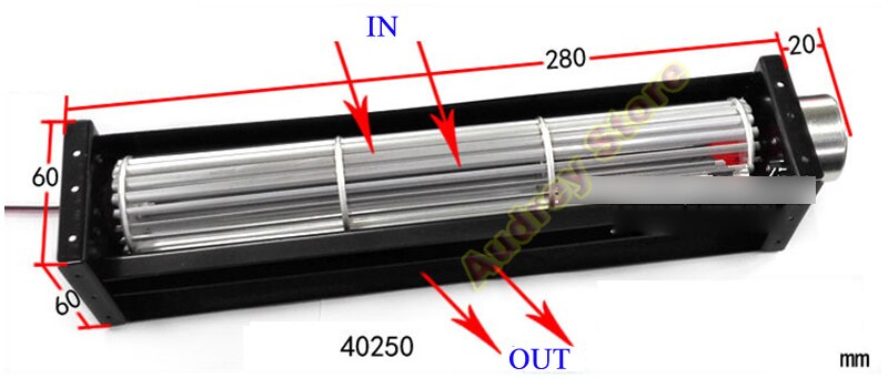 12V 24V brushless 40 Cross flow fan Small roller air blower