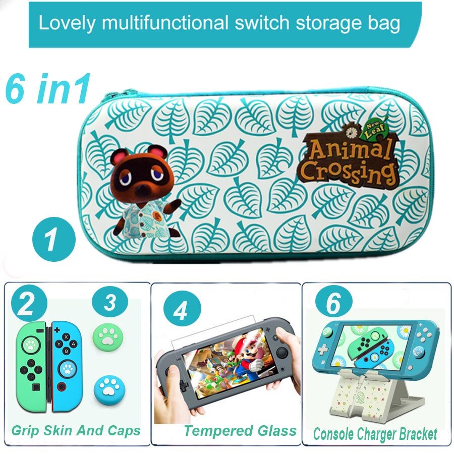 Nintend Interruttore di Borsa Per Il Trasporto Per NS Switch di Console Portatile Mini scatola di Immagazzinaggio di Caso Della Mano Per NintendoSwitch Lite Accessori Cappelli: Switch strap Bag 1