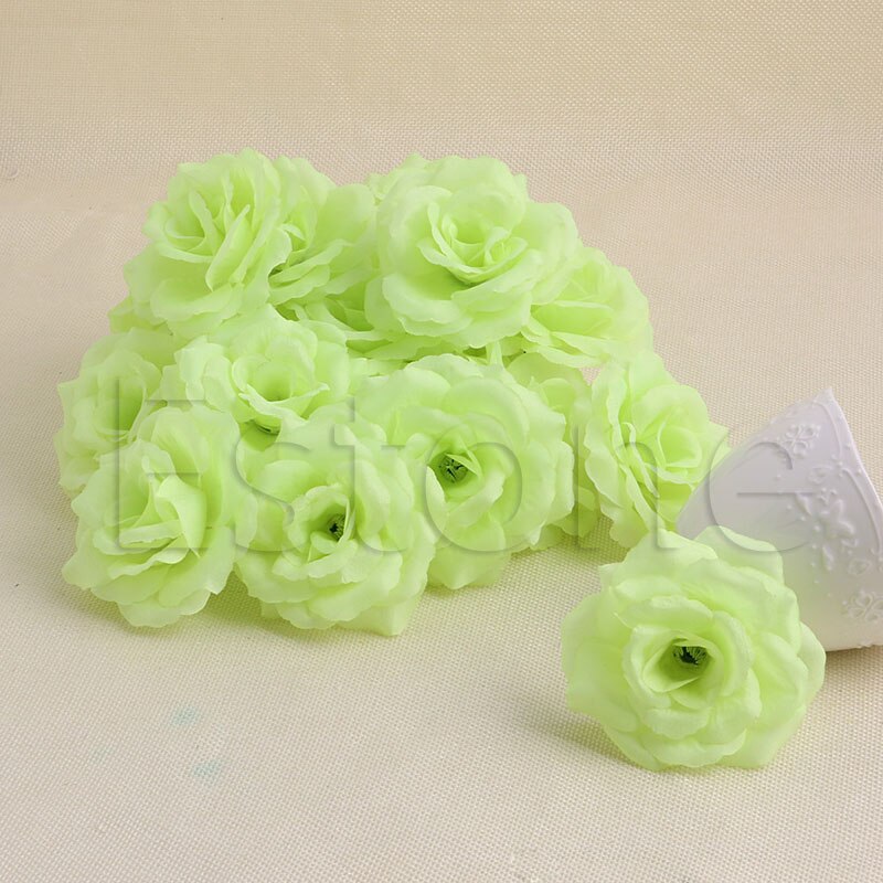 20Pcs Roses Artificial Silk Flower Heads DIY Small Bud Party Wedding Home Decor