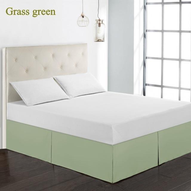 35 jupe de lit de luxe d'hôtel avec la Collection de surface de lit-15 inch a adapté le jumeau de baisse, plein, reine, roi: grass green / Roi