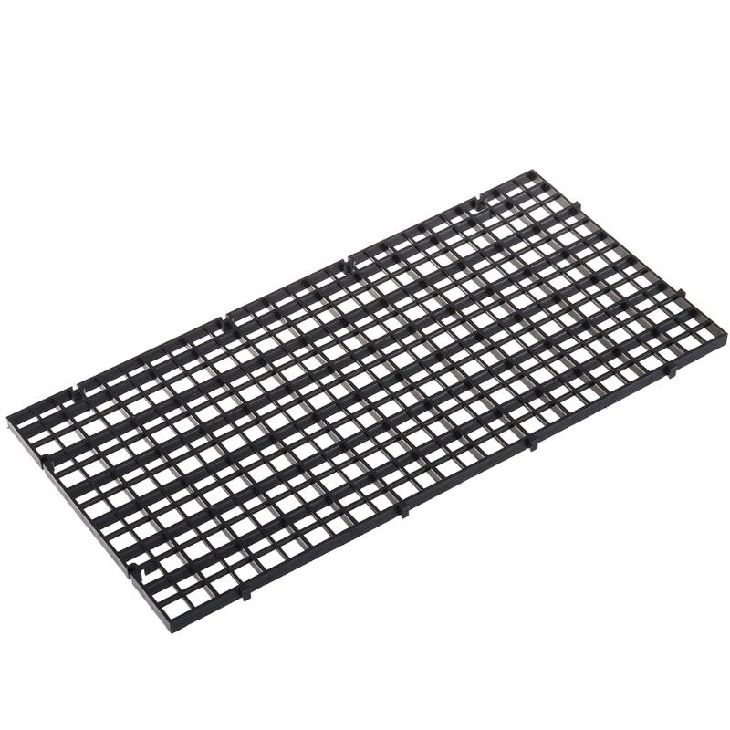 Akvariefisk tank isolering plade skillevæg filter patition bord netto skillevæg: Sort